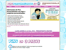 Tablet Screenshot of pinspersonalizados.es